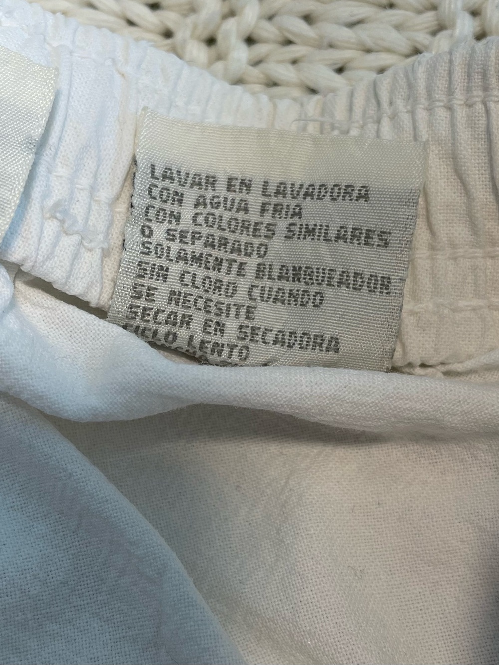 100% Cotton Erika White Women’s Linen Lightweight Flowy Drawstring Pants Size M - Picture 7 of 9